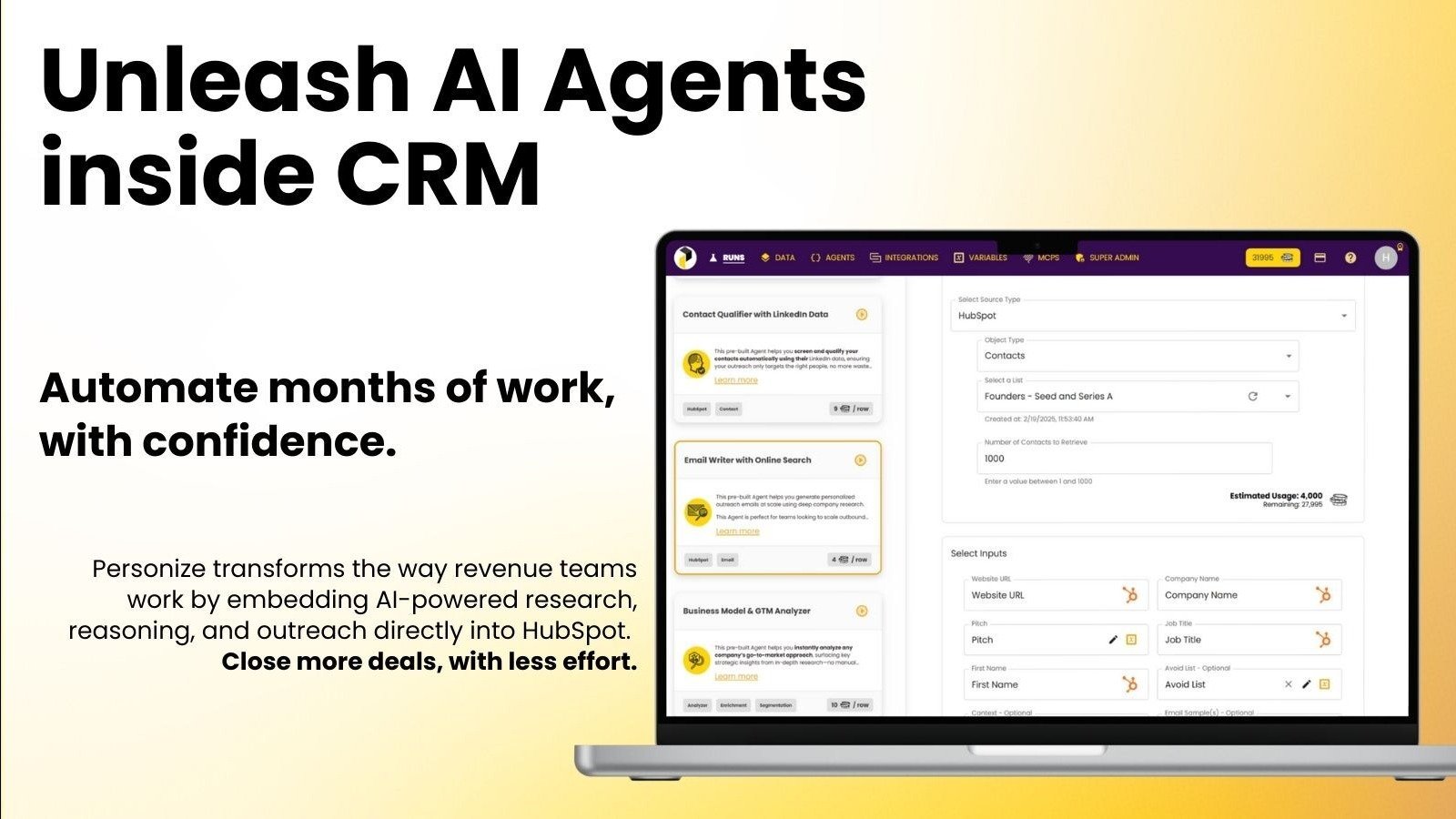 AI agents inside CRM